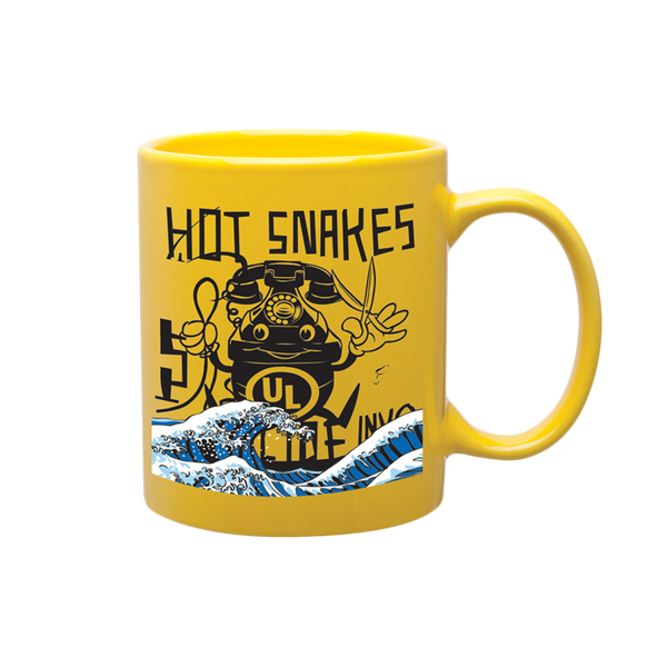 HOT SNAKES 'SUICIDE INVOICE' YELLOW COFFEE MUG